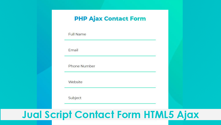 Jual Script Contact Form HTML5 Ajax