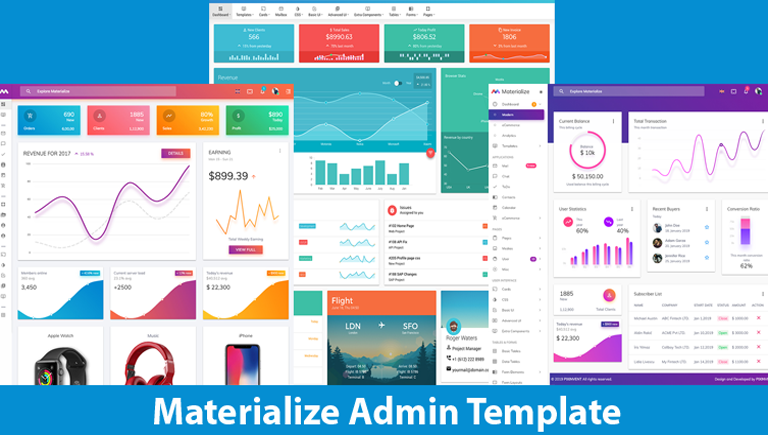 Materialize - HTML & Laravel Admin Template
